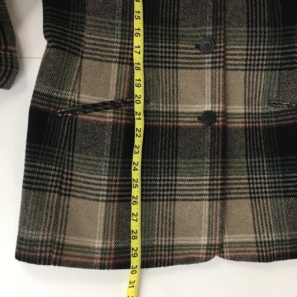 VTG White Stag Blazer Jacket Plaid Wool Blend - Picture 10 of 11